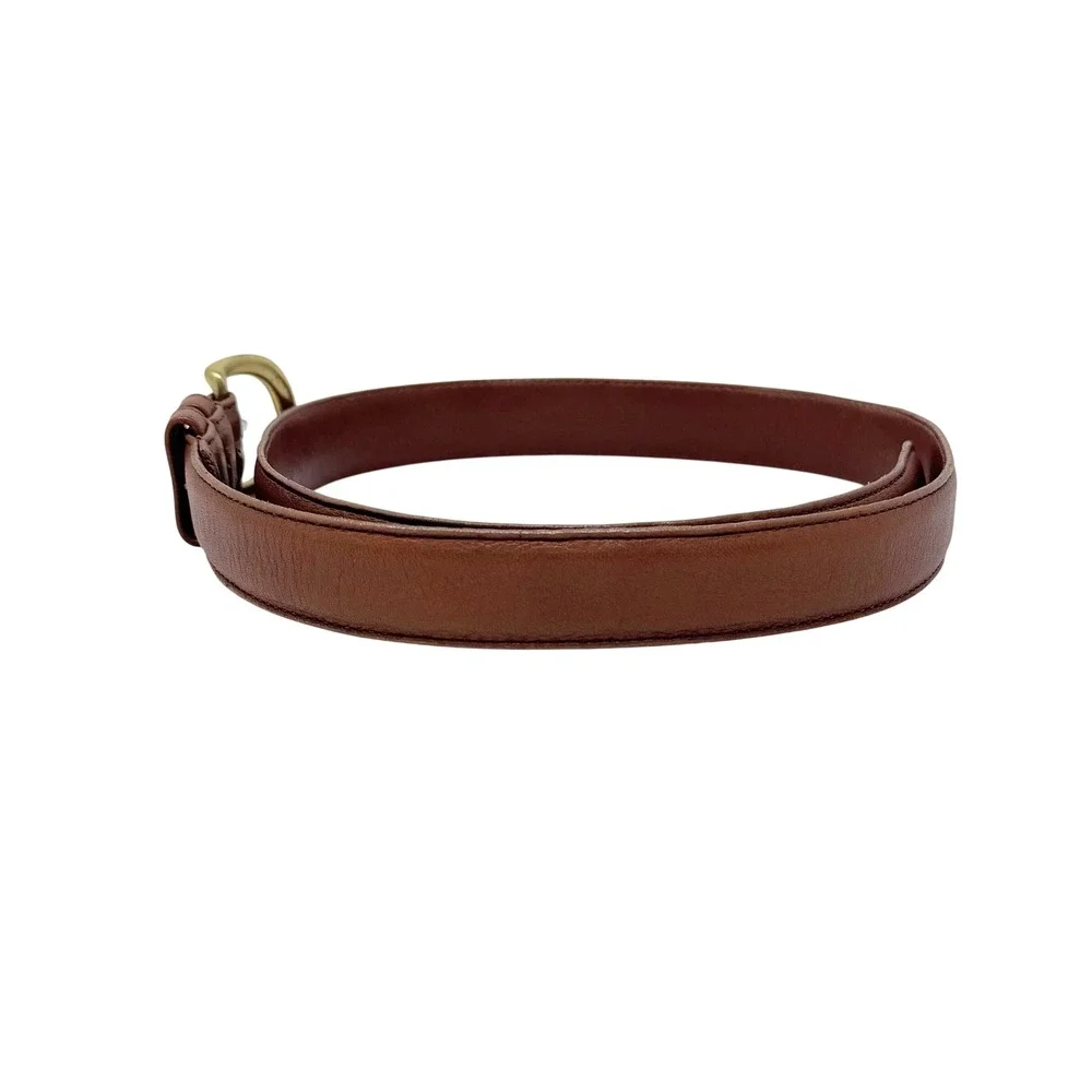 Vintage Coach Brown Leather Belt Brass Buckle Women's‎ M Archival 90s Minimalist